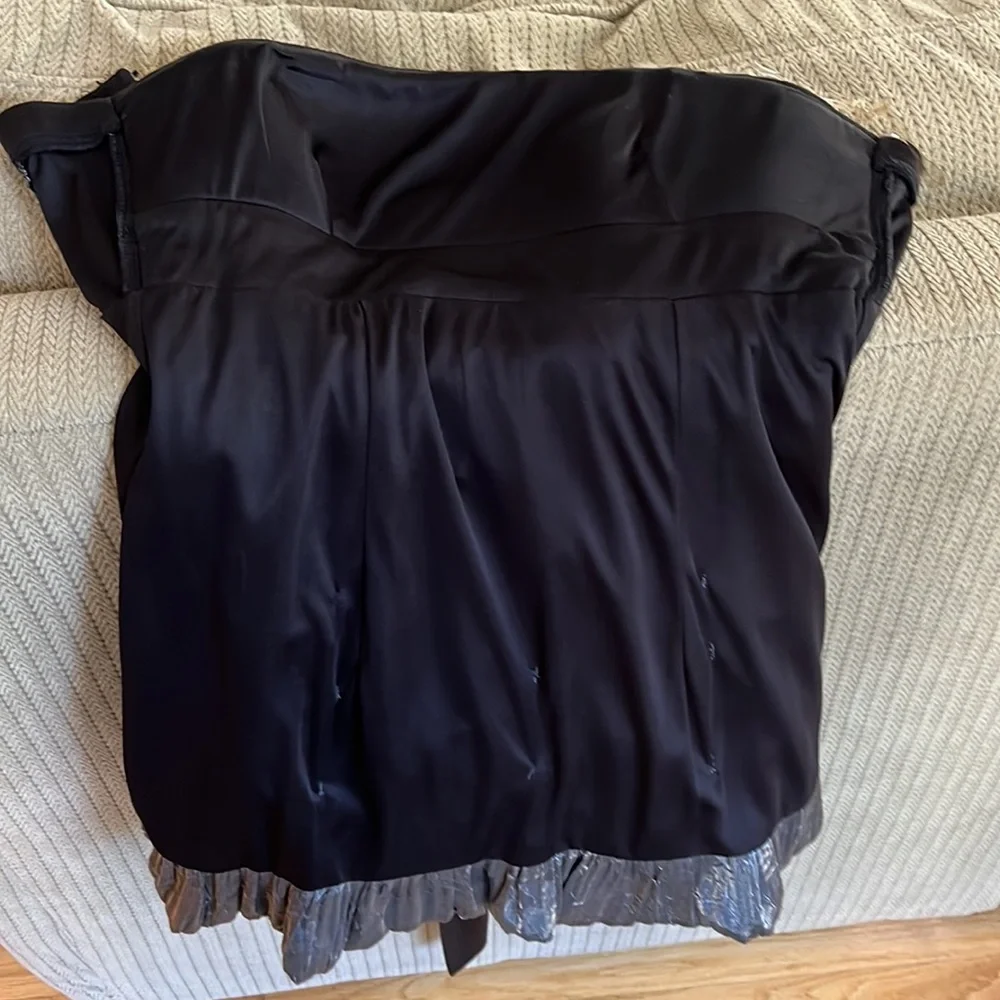 My Michelle black gray party dress strapless Sz 1 prom wedding sweet 16 mitzvah - Picture 12 of 13